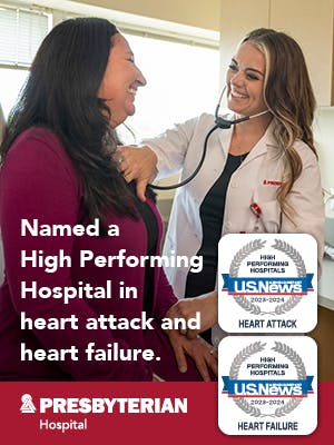 Named a High Performing Hospital in heart attack and heart failure. 
