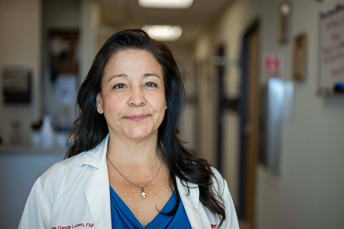 Woman speaking with a doctor