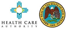 Logo of the New Mexico Health Care Authority, and the Great Seal of the State of New Mexico